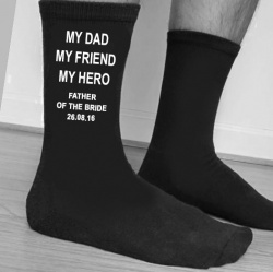 'My Dad, My Friend, My Hero' Personalised Socks